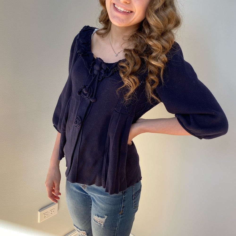 Anthropologie Knotted + Knotted sweater - small